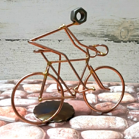 ROCK CREEK METAL CRAFT HANDMADE BICYCLIST - Picture 5 of 9
